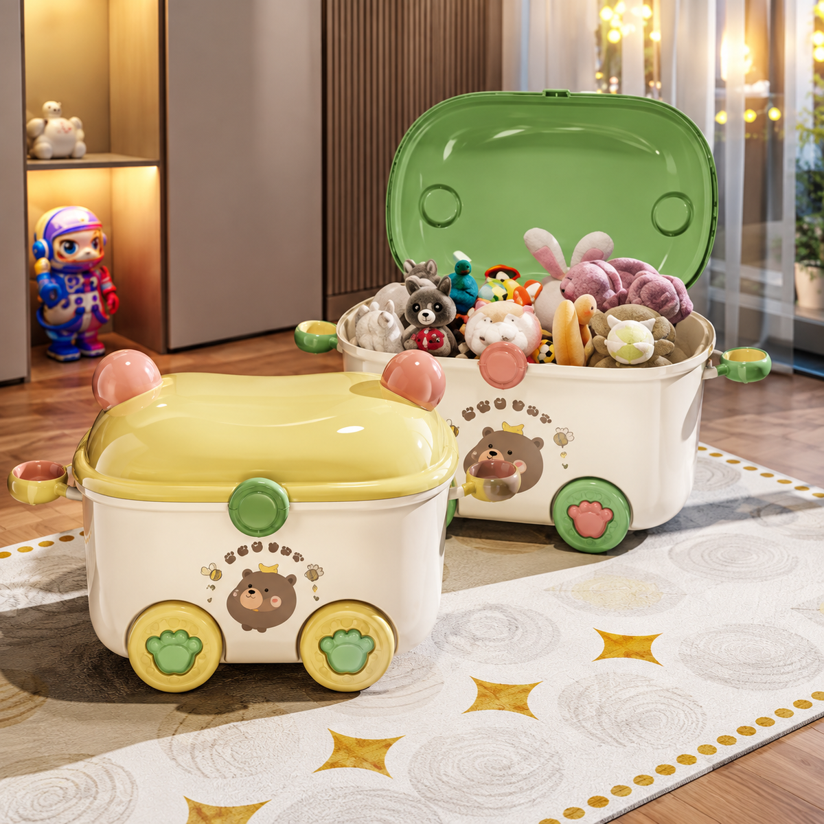 Boîte rangement jouets - RoulioBox™ - Club Des Enfants