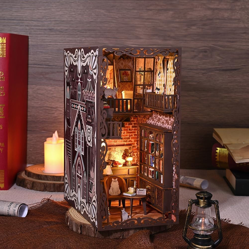 Maison de poupée en bois - BookHaven™ - Club des Enfants