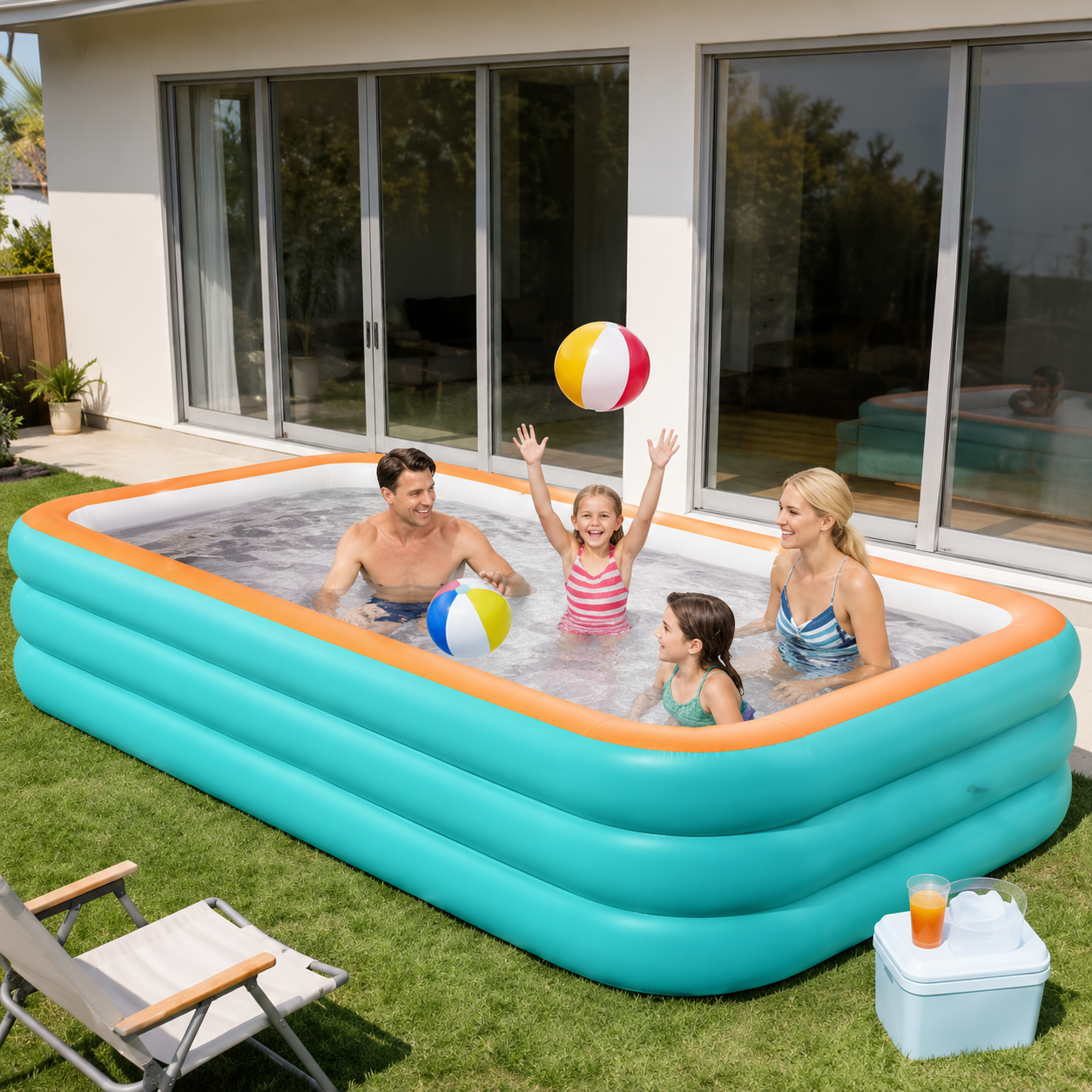 Piscine gonflable familiale - FamilyPool™ - Club Des Enfants