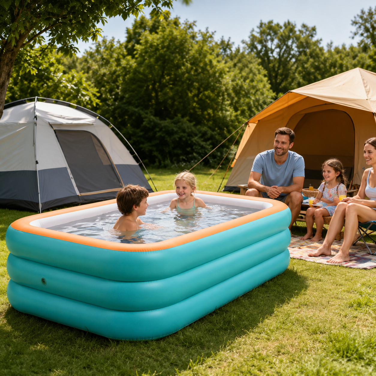 Piscine gonflable familiale - FamilyPool™ - Club Des Enfants