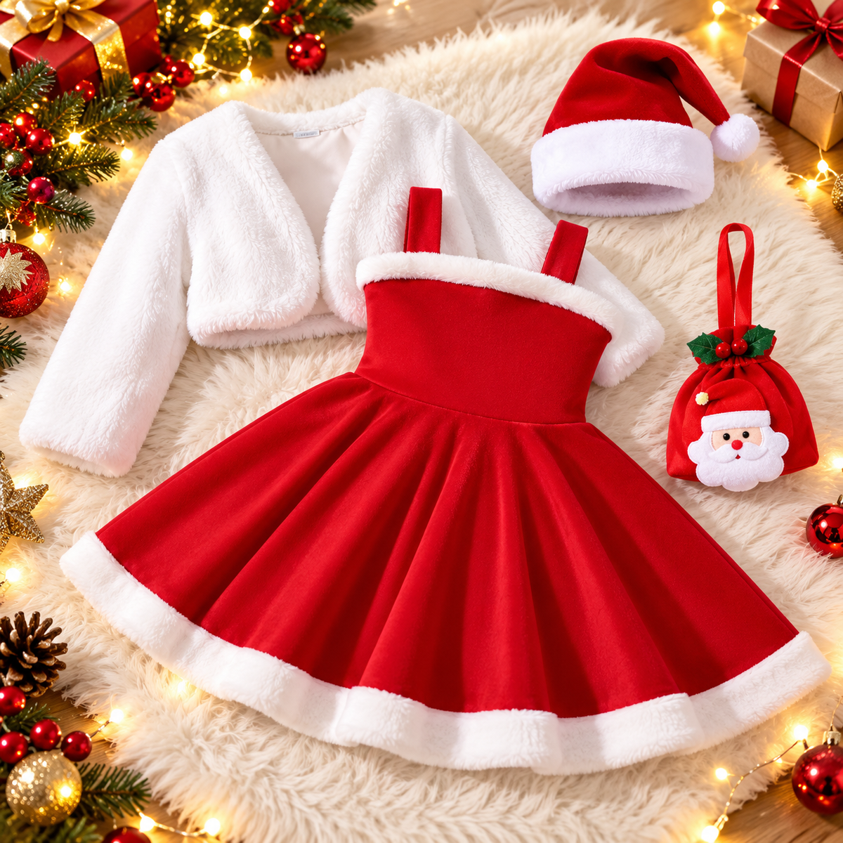 Robe de Noël fille - SantaBelle™ - Club Des Enfants
